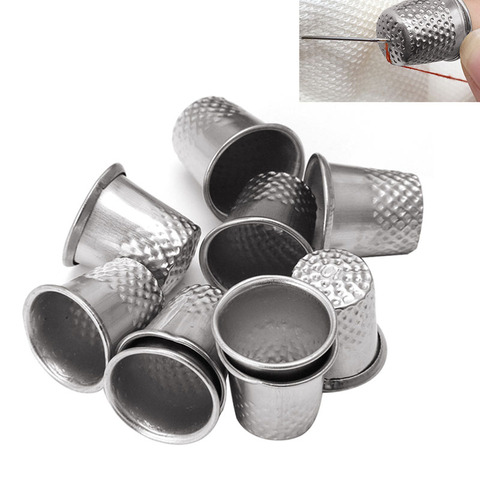 10PCS Thimbles Multi Size Finger Protector Sewing Quiting Handmade Craft Tool for knitting needles ► Photo 1/6