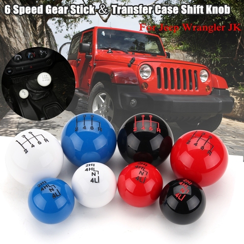 Car Ball Style 6 Speed Transfer Case Gear Shift Knob Head for Jeep/Wrangler 'YJ's 
