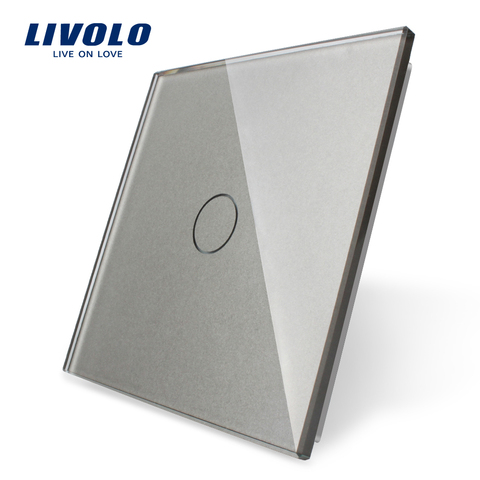 Livolo Luxury White Pearl Crystal Glass, EU standard, Single Glass Panel For 1 Gang Wall Touch Switch,VL-C7-C1-11 (Glass only) ► Photo 1/1
