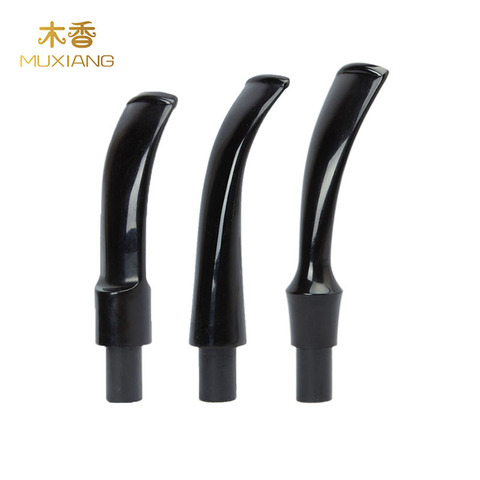 RU-3pcs/lot Acrylic Pipe Mouthpiece 9mm Wood Filter Bent Smoking Pipe Taper Mouthpiece Tobacco Pipe Accessories be0014-16 ► Photo 1/5