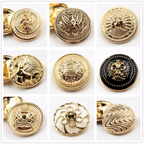 N171125 , 10pcs Metal buttons, clothing accessories DIY handmade materials , Suit coat buttons, fashion decorative buttons ► Photo 1/1