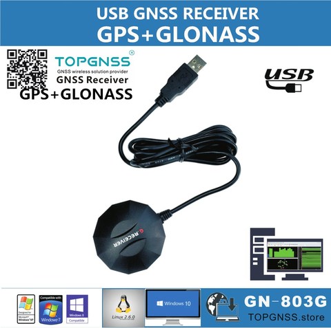TOPGNSS USB GPS GLONASS  Receiver module antenna GN-803G USB GNSS GPS GLONASS receiver GMOUSE Industrial application ► Photo 1/3