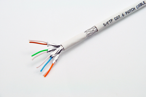 Gigabit Network CAT6 S-FTP Bulk Patch Cable AWG26 Stranded 100% Copper Wires LSOH/LSZH ► Photo 1/6