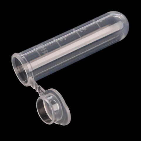 New 50Pcs 5ml Plastic Clear Snap Cap Centrifuge Tubes Vials Sample Lab Container ► Photo 1/6