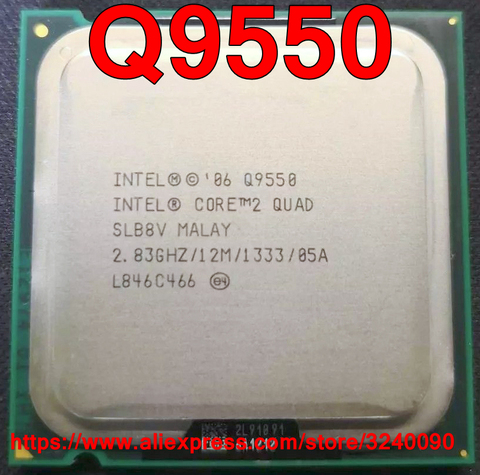 Original Intel CPU CORE 2 QUAD Q9550 Processor 2.83GHz/12M/1333MHz Quad-Core Socket 775 free shipping speedy ship out ► Photo 1/1