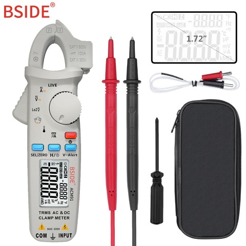 BSIDE Digital AC/DC Current Clamp Meter True RMS Car Repair Auto-Range Multimeter Live Check NCV Temp Frequency Capacitor Tester ► Photo 1/6