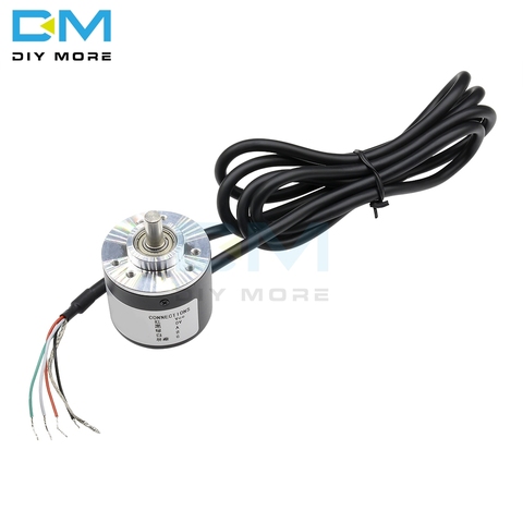 360 600 P/R Encoder DC 5V-24V Encoder 360p 600p Incremental Rotary AB 2 Phases 6mm Shaft Suit for Displacement Measurement ► Photo 1/6