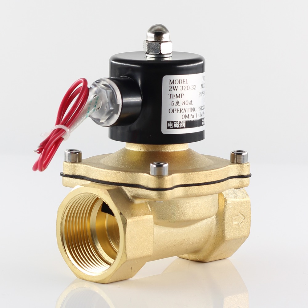 12V G1/2" NC Electrical Solenoid Valve Air Water Gas Oil Brass Normally Closed