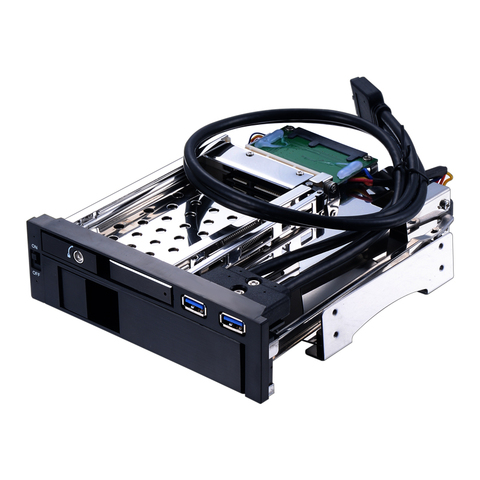 Uneatop ST7223UX 2.5+3.5 inch Dual Bay 2-bay SATA HDD Rack Enclosure with Black / Blue / Silver / Red Door ► Photo 1/1