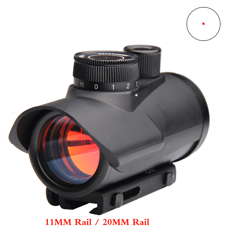 Tactical Reflex Red Laser Sight Scope 11mm/20mm Picatinny Rail Mount for Hunting 