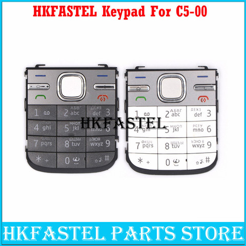HKFASTEL New High quality For Nokia C5 C5-00 Mobile Phone Housing English or Russian Keypad Cover Keyboard case ► Photo 1/1