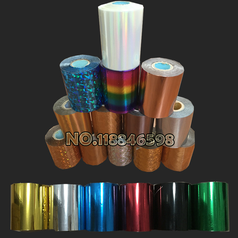 Free Ship DIY Transfer High Quality Hot Foil Stamping Colorful 80mmx120M Heat Film Paer ► Photo 1/5