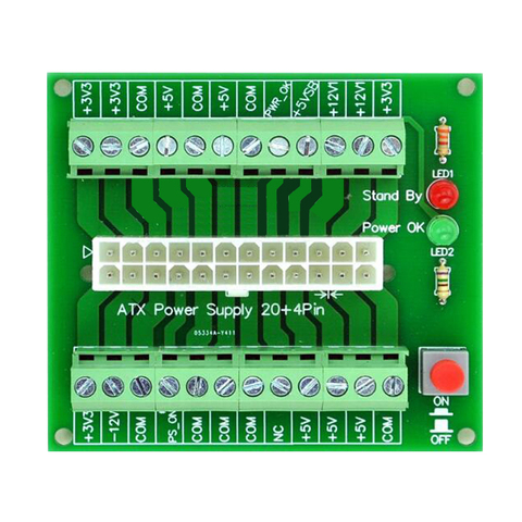 24/20-pin ATX DC Power Supply Breakout Board Module 24Pin ATX to terminal block ► Photo 1/4