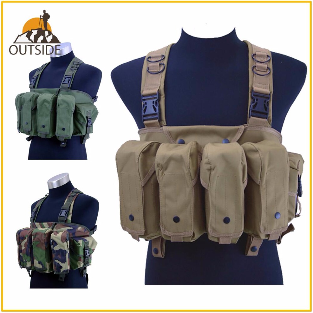 MetalTac AK Chest Rig ACU Tactical Hunting Vest Airsoft Pouch Camo 