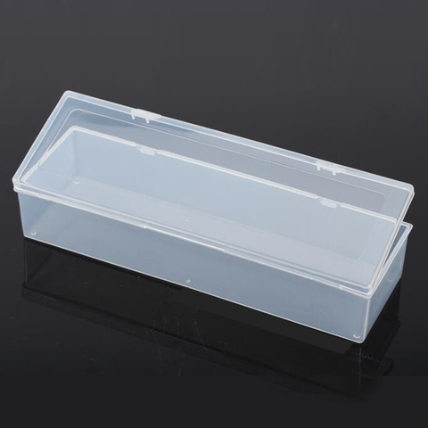 Transparent plastic long square box Storage Collections Product packaging box dressing case mini Case out size 25.3*8*5cm ► Photo 1/2