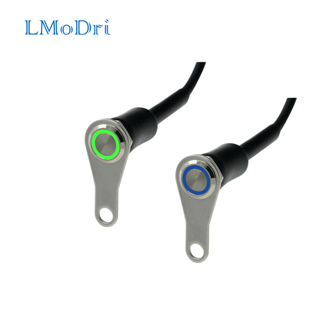 LMoDri Stainless Steel LED Motorcycle Switch ON-OFF Handlebar Adjustable Mount Waterproof Switches Button DC12V Headlight ► Photo 1/6