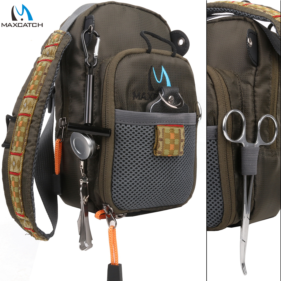 Maxcatch Fly Fishing Chest Backpack Adjustable Multi-Pocket Dual-purpose 