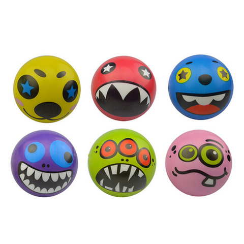 1PCS 6.3cm Hand Wrist Exercise PU Rubber Toy Balls Face Print Sponge Foam Ball Squeeze Stress Ball Relief Toy ► Photo 1/6