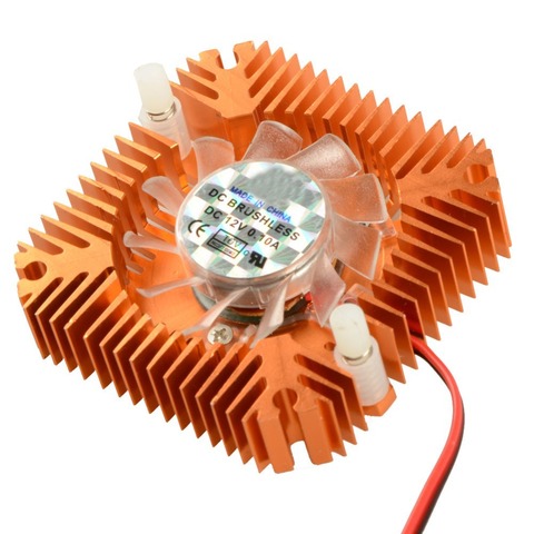 55mm 2 PIN Graphics Cards Cooling Fan Aluminum Gold Heatsink Cooler Fit For Personal Computer Components Fans Cooler ► Photo 1/6