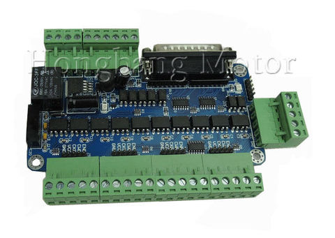 mach3 5 axis CNC stepper motor controller board 12-60VDC power supply Breakout Board(High-speed optocoupler) + one DB25 caple ► Photo 1/4