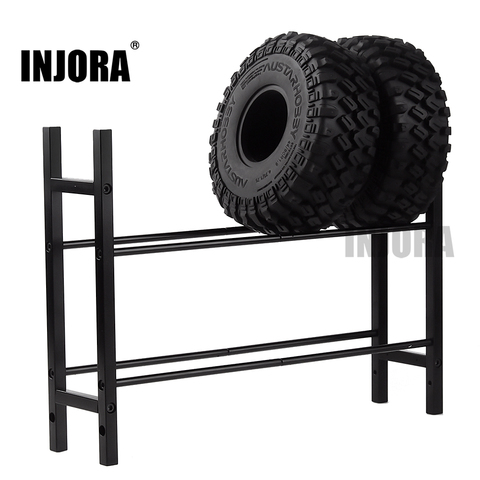 INJORA 1/10 Scale 1.9 2.2 Wheel Rim Tire Storage Rack for RC Crawler Traxxas TRX-4 Axial SCX10 D90 D110 TF2 RC Car ► Photo 1/6