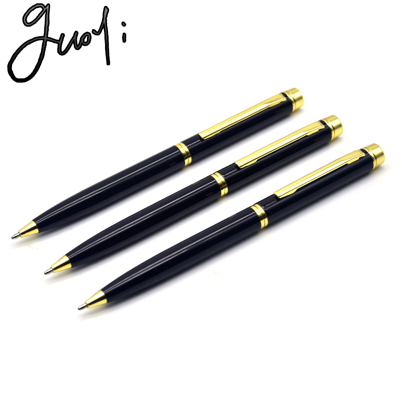 Office Business Signature Fine Rod Rotating Metal Ballpoint Pen Writing Gifts 