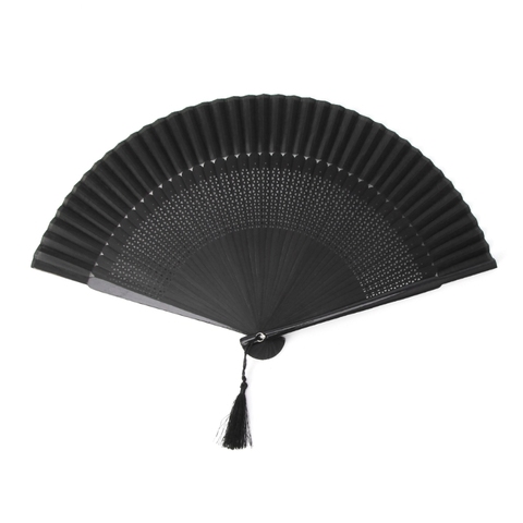 Bamboo Hand Fan Elegant Carved Hand Held Folding Fans Bamboo Wood Silk Folding Fans For Events ► Photo 1/6