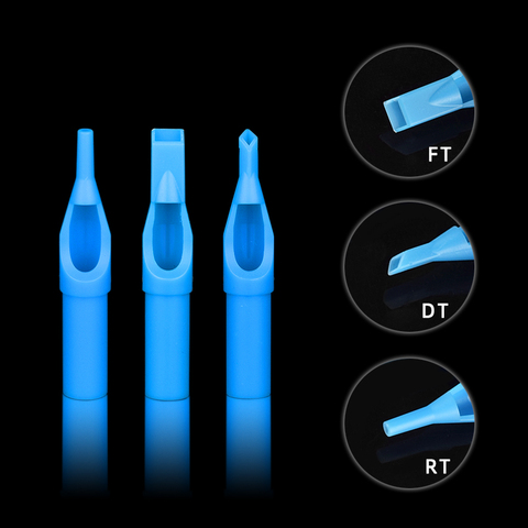 50pcs 3/5/7/9/11/13RT Blue Sterile Disposable Tattoo Machine Gun Nozzle Tips Needle Tube For Tattoo Gun Needle Ink Cup Grip Kits ► Photo 1/6