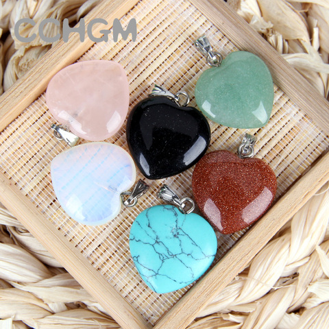 Wholesale 2022 Assorted fashion mixed color natural stone crystal charms  pendants heart pendant for jewelry making Good necklace - Price history &  Review, AliExpress Seller - CCHGM Official Store