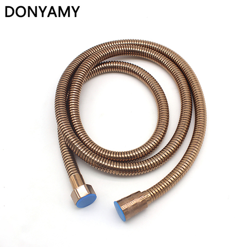 Newly 5 Color Bathroom Shower Hose Plumbing Flexible Antique Brass Chrome For Bathroom Accessories Water Hose Tools G1/2' ► Photo 1/6