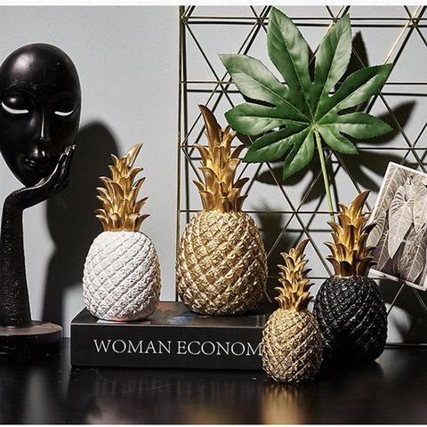 Nordic Creative Resin Gold Pineapple Fruit Crafts Living Room Wine Cabinet Window Desktop Home Ornament Table Decoration Crafts ► Photo 1/6