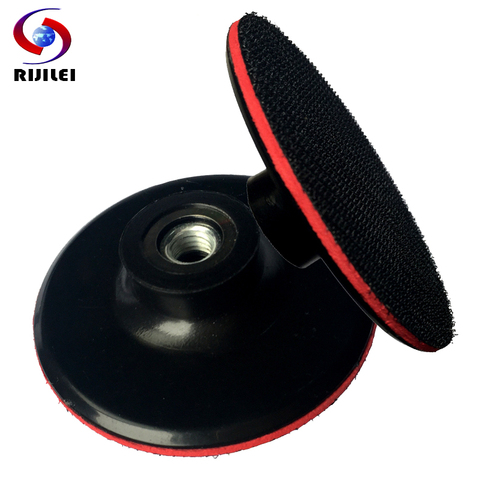 RIJILEI 3Inch Rubber Backer Pad 80mm Thin Hook & Loop Sanding Pad M14/M10 Self-Adhesive Disc Angle Grinder Polisher 3BFR ► Photo 1/6