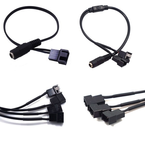 1pc 4pin IDE Molex To 1/2/3/4-Port 3Pin/4Pin Cooler Cooling Fan Splitter 12V Adapter Converter Power Supply Cable PC Fan Cable ► Photo 1/6