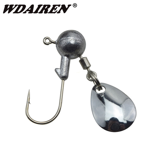 5Pcs/lot Exposed Lead Jig Head 2.5g 4.5g Barbed Hook Metal Spinner Spoon Soft Lure Jigging Hook Fishing Hooks Fishing Tackle ► Photo 1/4