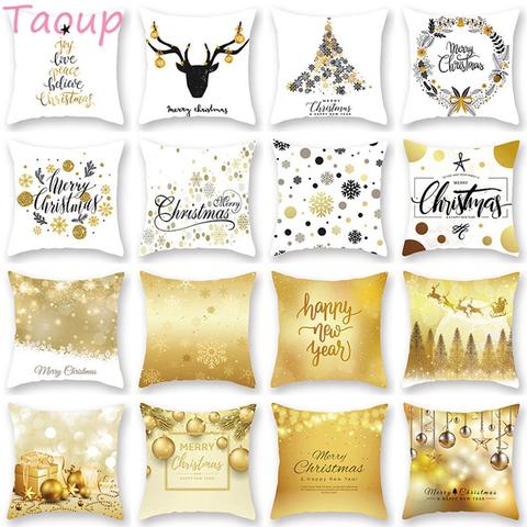 Taoup Gold Merry ChristmasTree Elk Garland Pillowcase Xmas Decor for Home Decor for Christmas Ornaments Xmas Noel New Year Gifts ► Photo 1/6