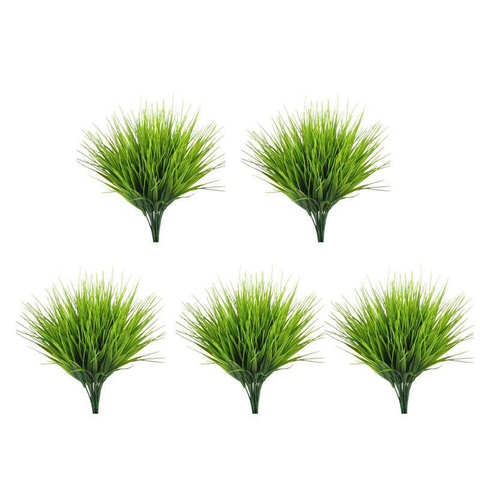 New 5PCS Artificial Grass Plant Decorative Bendable Fake Plant Fake Grass Plant for Home Office Table Garden Wedding Party Decor ► Photo 1/6