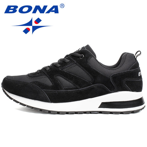 BONA New Basic Style Men Running Shoes Outdoor Activities Jogging Shoes Suede Mesh Sneakers Comfortable Athletic Shoes For Men52 ► Photo 1/6