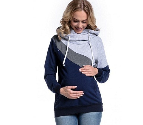 Maternity Long Sleeve Outwear Hoody Hoodie Pregnant Women's Top Nursing Pullover 
