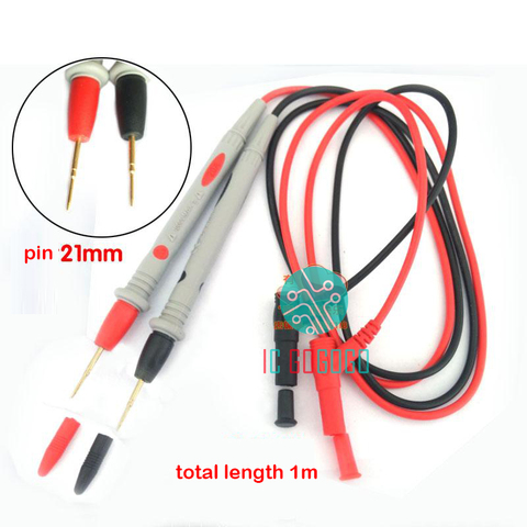 1000V 20A Gold-plated Copper Needle Tip Wire 1m Cable Probe Test Leads Pin Universal Digital Multimeter Multi Meter Tester Pen ► Photo 1/1