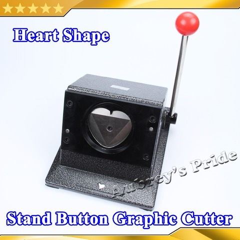 NEW Heavy Duty Manual Heart Shape 57x52mm Multi Sheets Stand Paper Graphic Punch Die Cutter for Pro Button Maker ► Photo 1/1