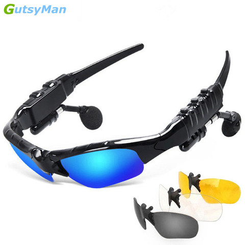 Bluetooth Sunglasses Headset Outdoor Glasses Earbuds Music with Mic Stereo Wireless earphone for iPhone Samsung xiaomi mi 4 5 ► Photo 1/6
