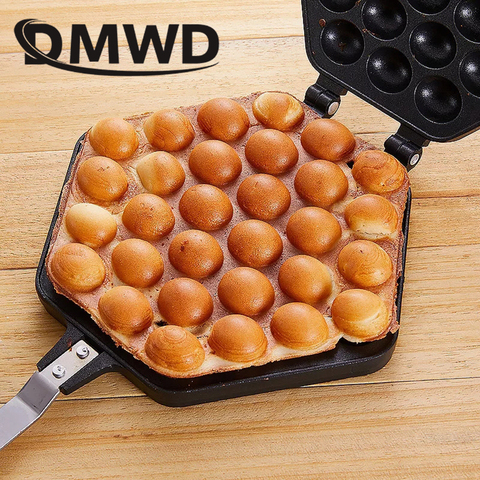 DMWD QQ Egg Bubble Cake Baking Pan Mold Eggettes Iron Aluminum Hongkong Waffle Maker Mould Non-stick Coating DIY Muffins Plate ► Photo 1/4