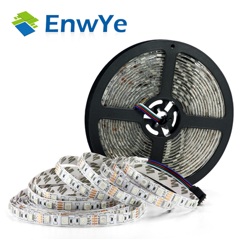 EnwYe 5M 300Leds waterproof RGB Led Strip Light 3528 5050 DC12V 60Leds/M Fiexble Light Led Ribbon Tape Home Decoration Lamp ► Photo 1/6