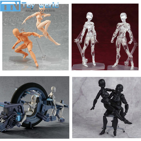 2017 Figma Artist Movable Limbs Male Female 13cm PVC Sketch model Toy Figure Model Mannequin bjd Art Sketch Draw Action Figures ► Photo 1/3