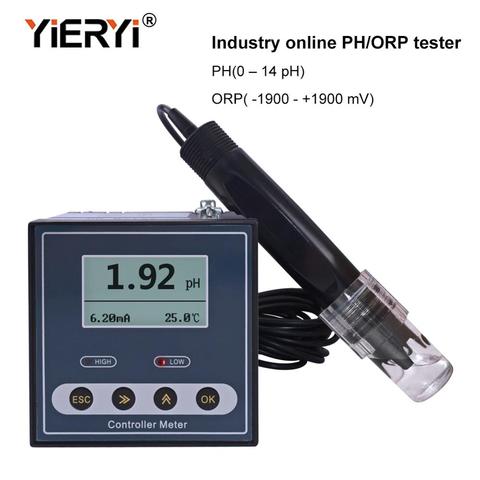 yieryi Original Online Industrial PH Controller ORP Meter Monitor Digital 0.02pH 1mV Upper Lower Limit Control Alarm pH Tester ► Photo 1/6