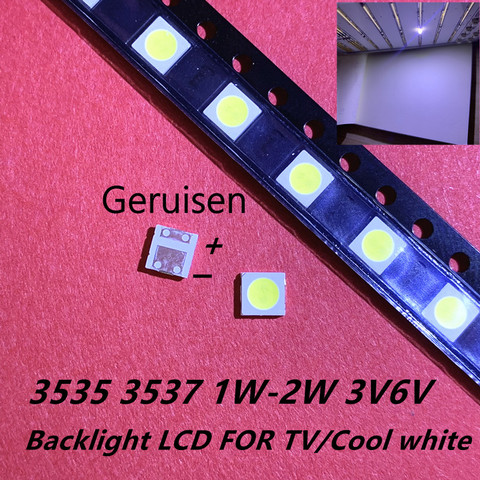 50-100pcs Original For LG LED LED 2W 6V / 1W 3V 3535 Cool cold white LCD Backlight for TV ► Photo 1/1