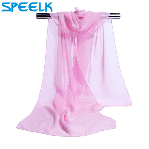 19 Colors Chiffon Scarf  Women Summer Silk Scarves Chiffon Thin Shawls And Wraps  Foulard Pure Color Hijab Stoles Dropshipping ► Photo 1/6