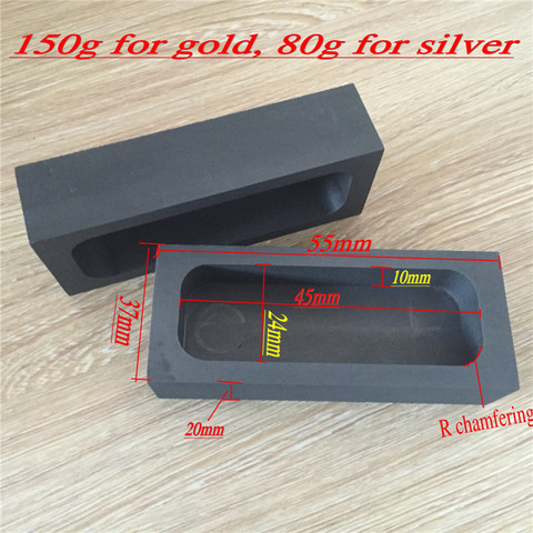 Single hole graphite mold ,crucible,tank,Ingot mould for silver, gold ,metal casting ► Photo 1/3