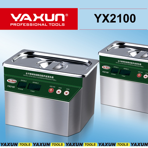 YAXUN YX2100 220V or 110V Stainless Steel Dual 30W/50W Ultrasonic Cleaner With Display Ultrasonic Cleaning Machine ► Photo 1/2