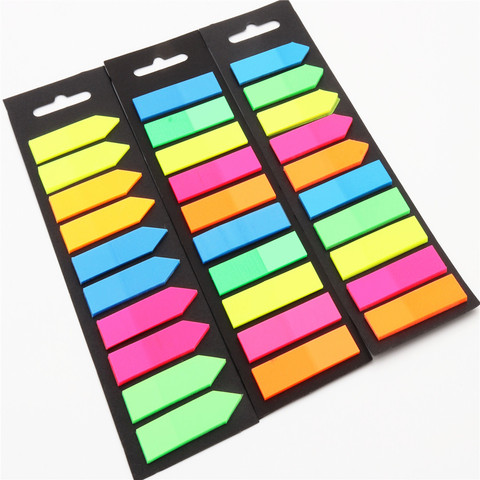 200 sheets Fluorescence Self Adhesive Memo Pad Sticky Notes Bookmark Marker Memo Sticker Paper Student office Supplies ► Photo 1/6